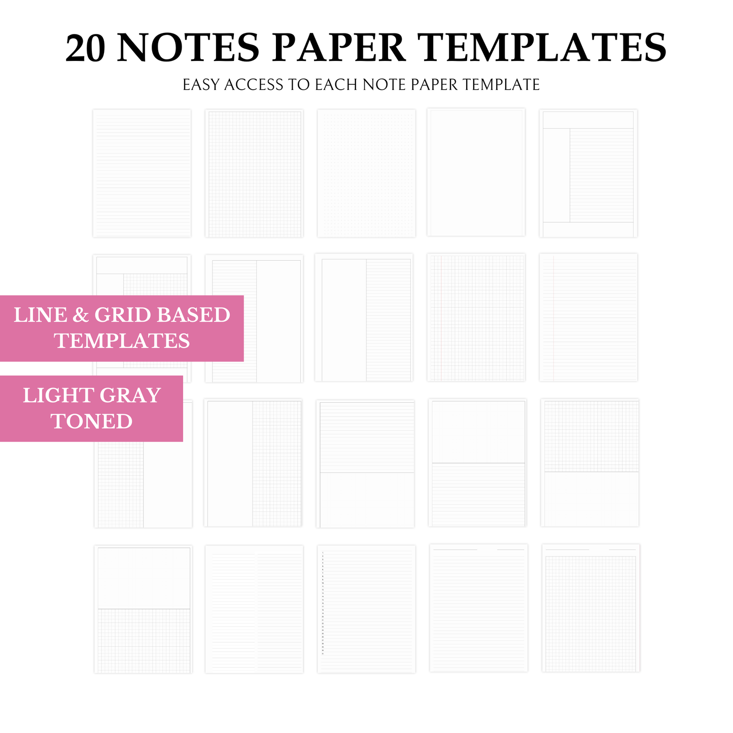 Digital Notebook, Portrait, Goodnotes, Android Friendly Tablet, 12 Sections, Free Covers, Peonies, Pink