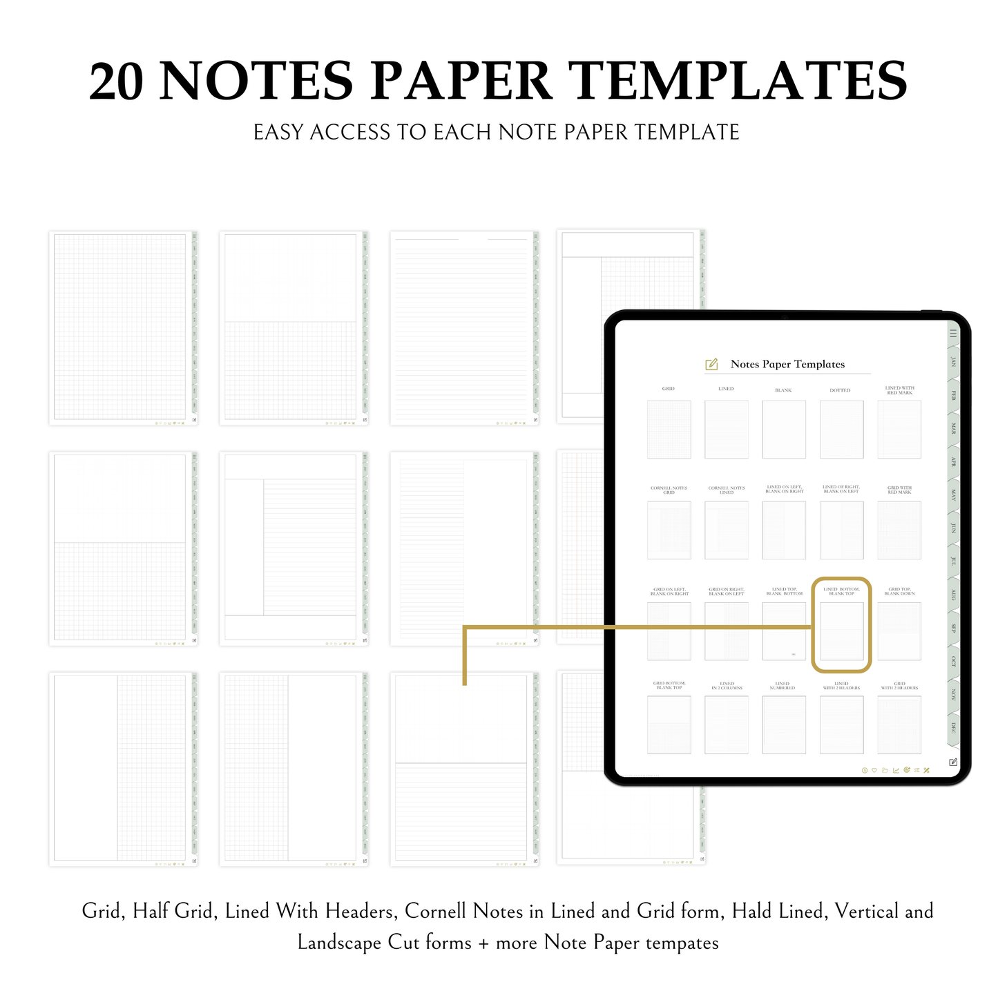 Ultimate Digital Planner, 2025, Portrait, Hyperlinked, Goodnotes, Android, Green, Wellness, Finance, Organization, Projects, Goals, Notes